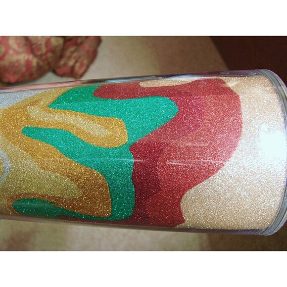 Starbucks Sand Flow Glitter Acrylic Cold Cup Tumbler 24 Floz Black Lid and Straw - Picture 10 of 10